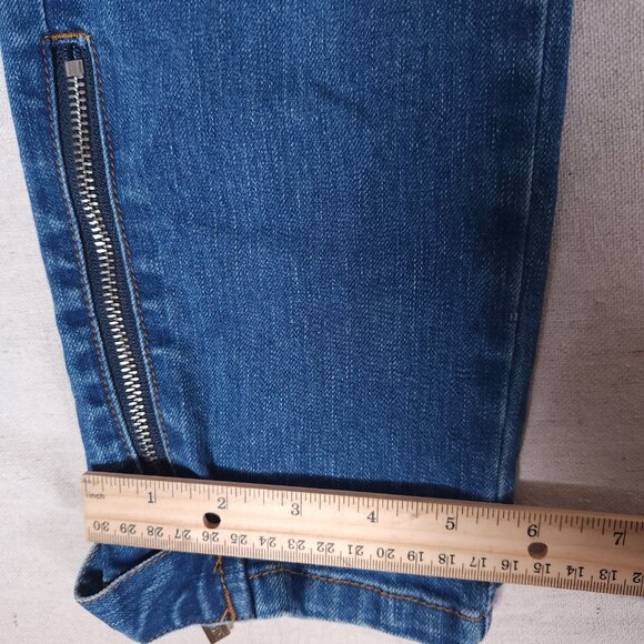 PRSTGE Cargo Snap and Zip Blue Jeans Mens Size 32 Denim Pants Streetwear - Picture 9 of 16